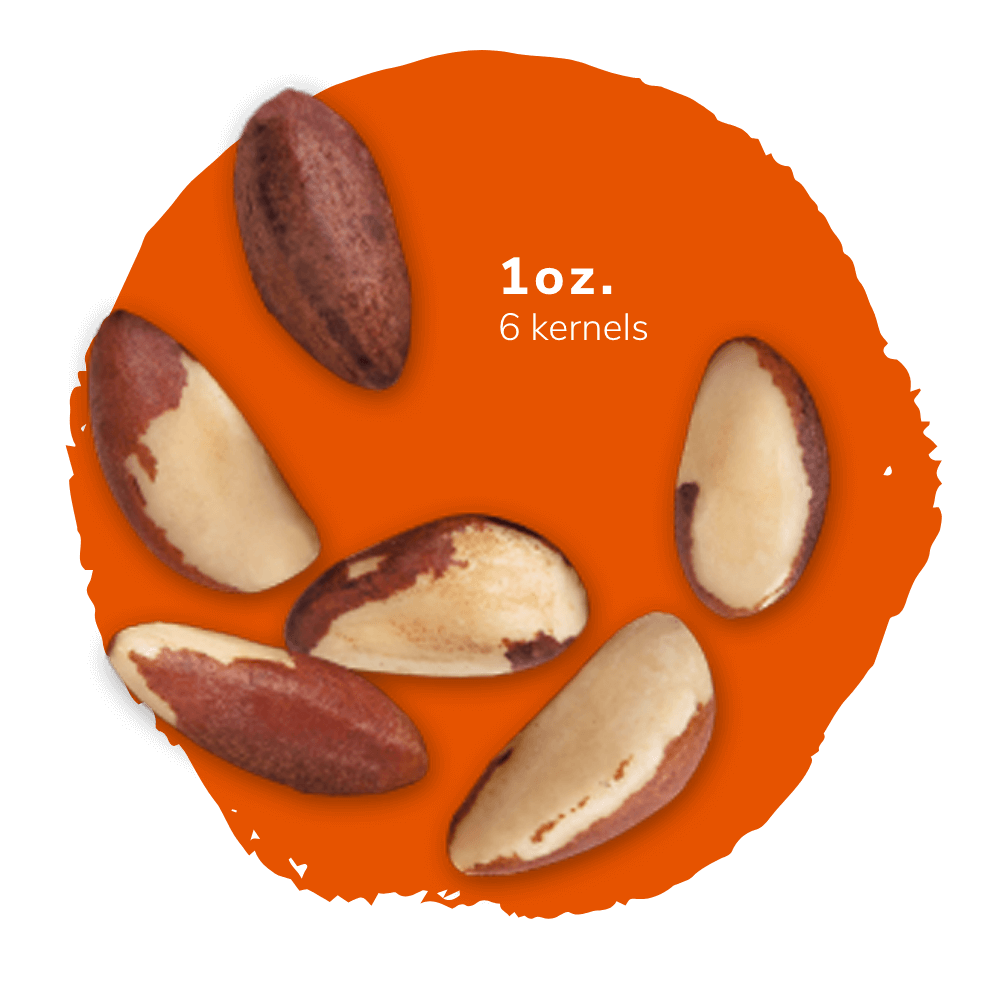 1oz of brazil nuts is 6 halves