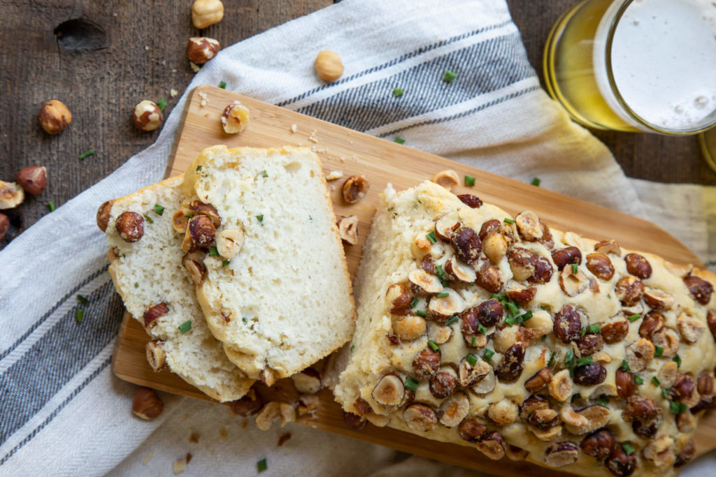 Parmesan Hazelnut Beer Bread