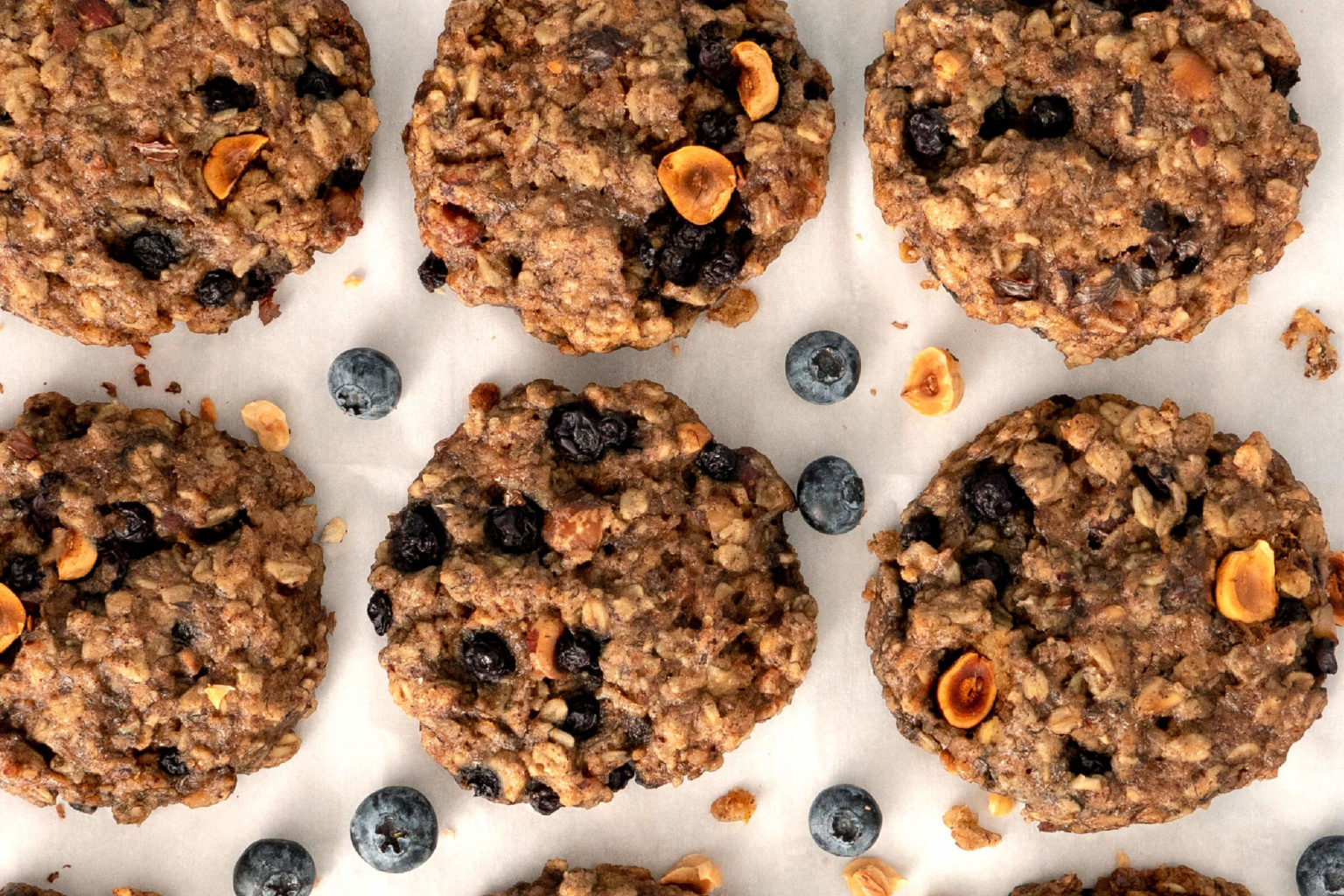 Blueberry Hazelnut Breakfast Cookies