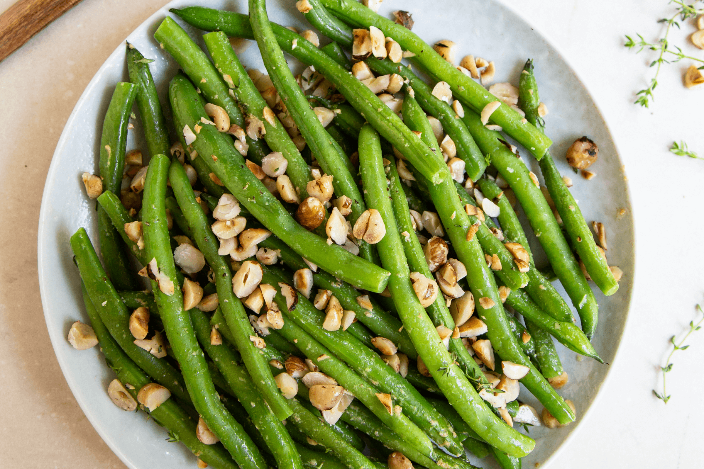 Green Beans with Hazelnuts and Thyme