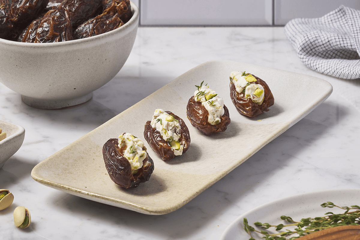 4-Ingredient Savory Pistachio Stuffed Dates