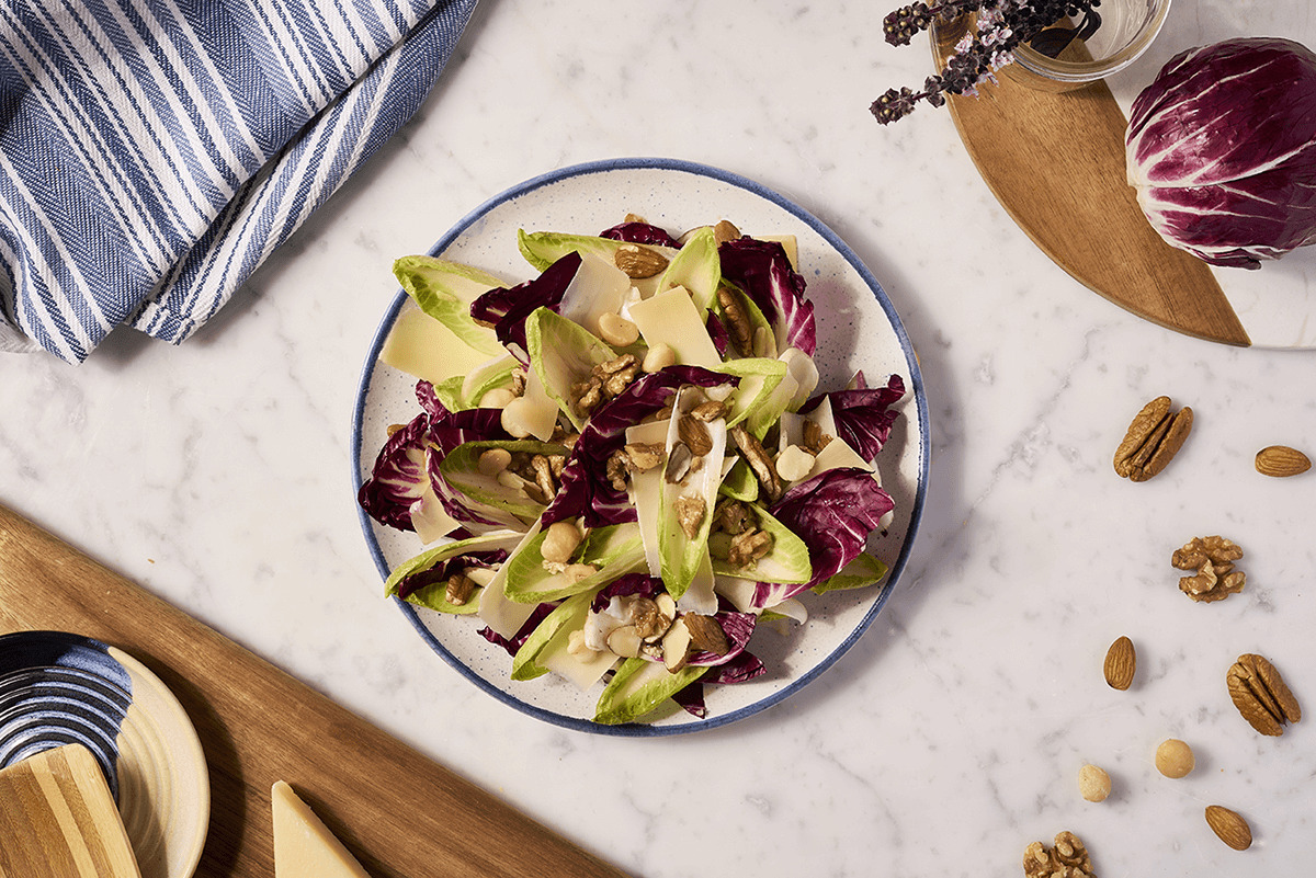Warm Endive and Tree Nut Salad